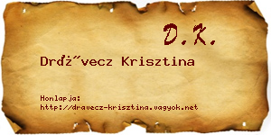 Drávecz Krisztina névjegykártya